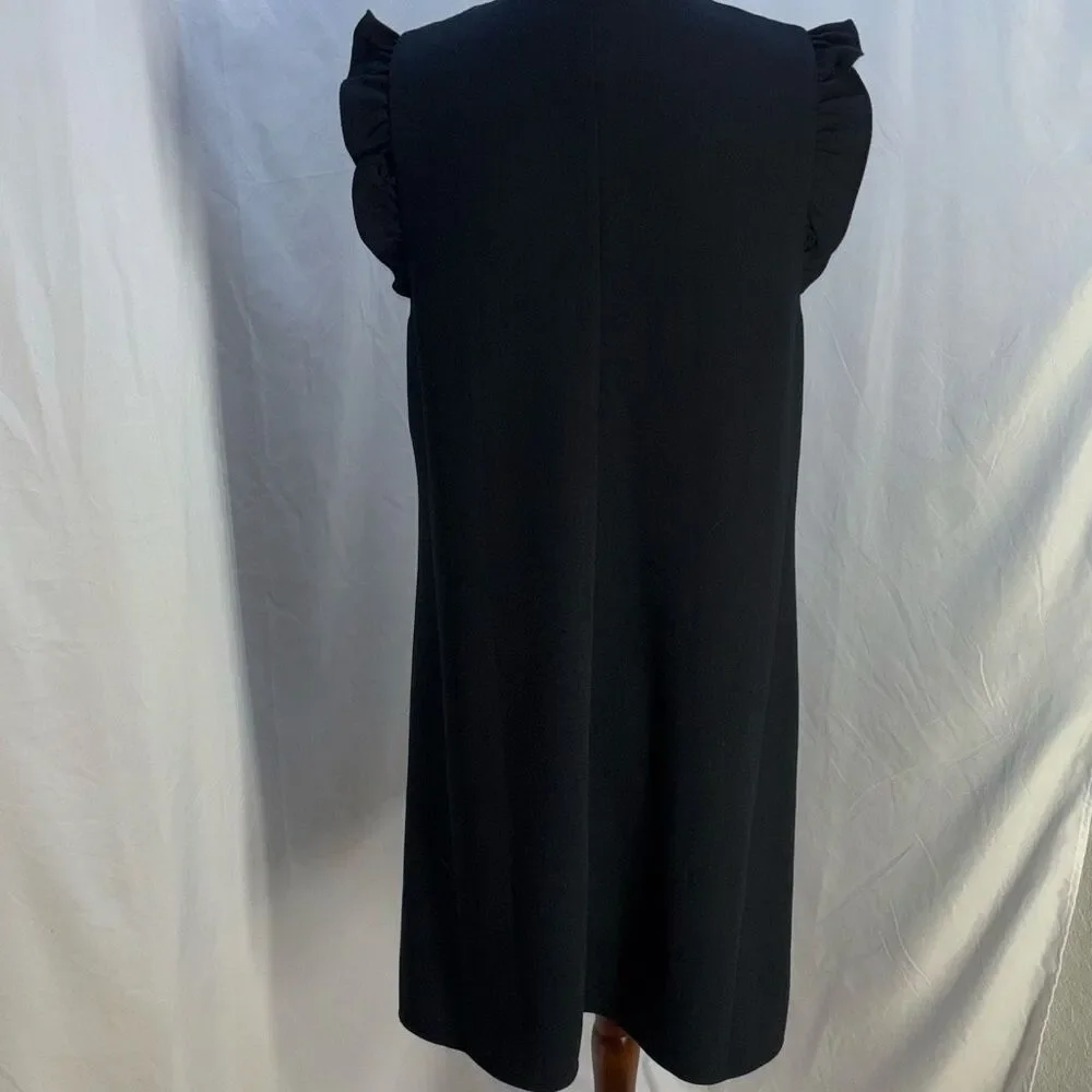 Lilly Pulitzer Black Dress Pearl front Sz 12 Adalee onyx LBD - Picture 6 of 10